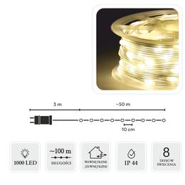 LED mikro svetlá na cievke 1000L teplá biela, dĺžka 100 m