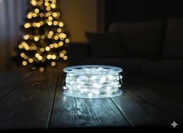LED mikro lampy na špuli 1000L, zimná biela, dĺžka 100 m + 3 m