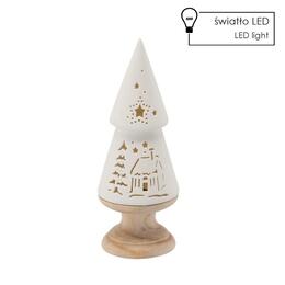 Keramický vianočný stromček s LED osvetlením 26 cm