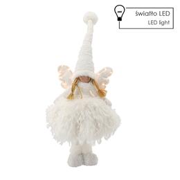 Biely anjelik s LED osvetlením 50 cm