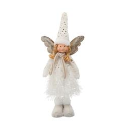 Biely vianočný anjel 45 cm