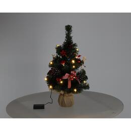 Vianočný stromček s 20 LED svetlami, 50 cm, červeno-biely