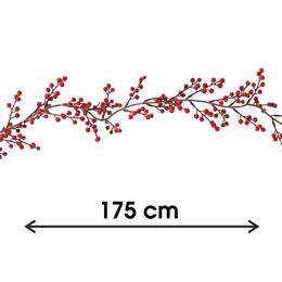 Vianočný veniec s jarabinou 175 cm
