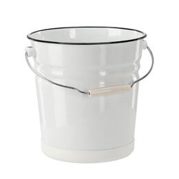 Biely smaltovaný kbelík 12 l