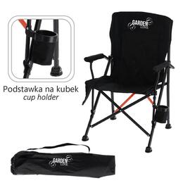 Skladacie turistické a rybárske kreslo čierne 58 x 58 x 90 cm