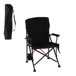 Skladacie turistické a rybárske kreslo čierne 58 x 58 x 90 cm