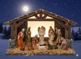 Sada vianočných figúr 11 ks, 70 cm, živica