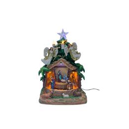 Vianočná LED šopka so stromčekom 21,5 x 22 x 35,5 cm