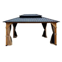 Drevená altána 300 x 365 x 278,3 cm – Elegancia a komfort vo vašej záhrade
