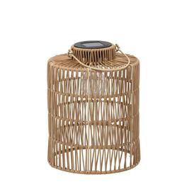 Hnedý solárny lampión 27 cm s LED osvetlením