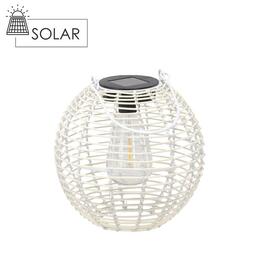 Biely solárny lampión 19 cm s LED osvetlením