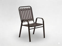 Hnedé záhradné kreslo 56 x 63 x 89 cm