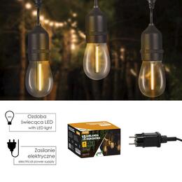 Záhradná LED girlanda s diaľkovým ovládaním 24 V, dĺžka 18 m, teplá biela