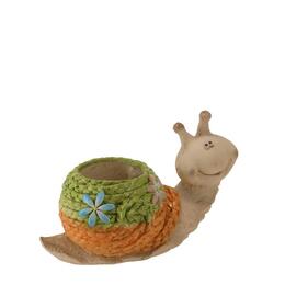 Záhradný kvetináč Slimák - Pletená škrupina 43 x 21,5 x 25,5 cm