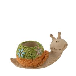 Záhradný kvetináč Slimák - Pletená škrupina 43 x 21,5 x 25,5 cm