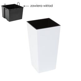 Kvetináč Finezja 250x250 mm s vložkou - biely