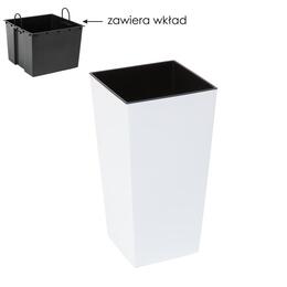 Kvetináč Finezja s vložkou 300x300 mm - biely