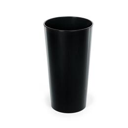 Líliový keramický kvetináč s vložkou 250 mm - čierny