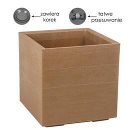 Kvetináč Karo z prírodného dreva 400x400