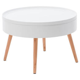 Kruhový konferenčný stolík s úložným priestorom 60 cm