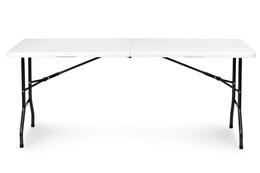 Skladací cateringový stôl 180 cm, biely