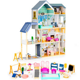 XXL domček pre bábiky Maya Residence s 28 kusmi nábytku