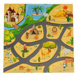 Pena mat pre deti - Safari puzzle 9 dielov 93x93 cm