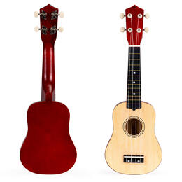 Detské drevené ukulele s nylonovými strunami od ECOTOYS