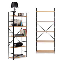 Moderná loft knižnica s 5 policami