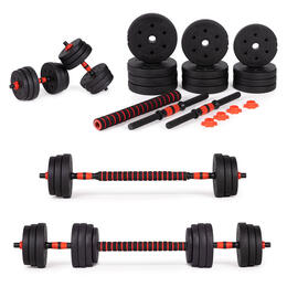 Nastaviteľné činky 2x10 kg set s tyčou 20 kg, MOVEPRO