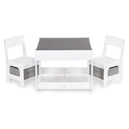 Detský drevený nábytok - Set so stolom a dvoma stoličkami ECOTOYS
