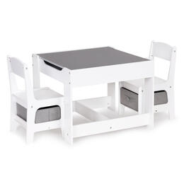Detský drevený nábytok - Set so stolom a dvoma stoličkami ECOTOYS
