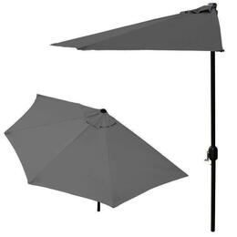 Polovičný slnečník na terasu MultiGarden, 2.7 m, šedý
