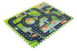 Pena puzzle hracia podložka pre deti - mestské ulice a cesty IPLAY