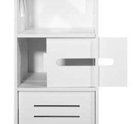 Biely kúpeľňový kabinet s 4 policami, 80 cm