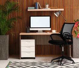Otočné kancelárske kreslo s ergonomickým tvarom - čierne ModernHome