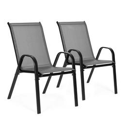 Set 2 šedých záhradných stoličiek na terasu alebo balkón MultiGarden