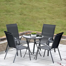 Set 2 šedých záhradných stoličiek na terasu alebo balkón MultiGarden