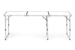 Skladací campingový stôl MultiGarden, biely 180x60 cm