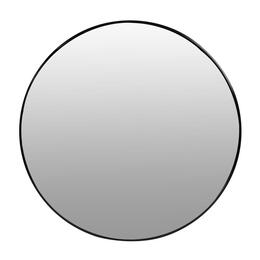 Nástenné zrkadlo 60 cm s moderným hliníkovým rámom čierne
