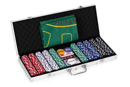 Poker a Blackjack set s 500 žetónmi a hracou podložkou
