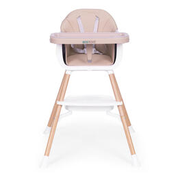Detská jedálenská stolička 2 v 1, béžová, ECOTOYS
