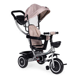2-v-1 trojkolka s kočíkom a otočným sedadlom, béžová, ECOTOYS