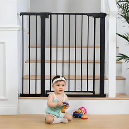 Bezpečnostná brána pre schody a dvere, 74-105 cm, čierna, ECOTOYS