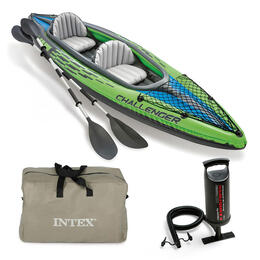 Inflatabilný čln Challenger K2 pre 2 osoby s pádla a pumpou, INTEX 68306