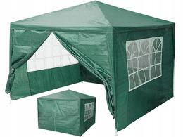Záhradný pavilónový stan 3x3 m so 4 stenami - zelený, MultiGarden
