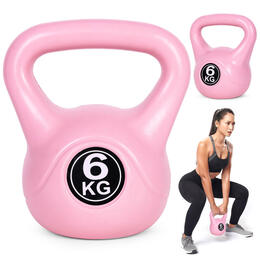 Ružový kettlebell 6 kg na cvičenie - ModernHome