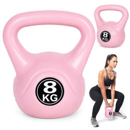 Ružový kettlebell 8 kg na cvičenie - ModernHome