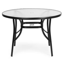 Kruhový záhradný stôl 105 cm s otvorom na slnečník