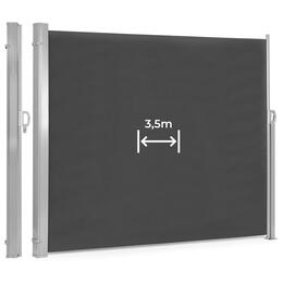 Skladací bočný markíz 350x180 cm - Ochranná clona pre záhradu alebo terasu - Antracitová